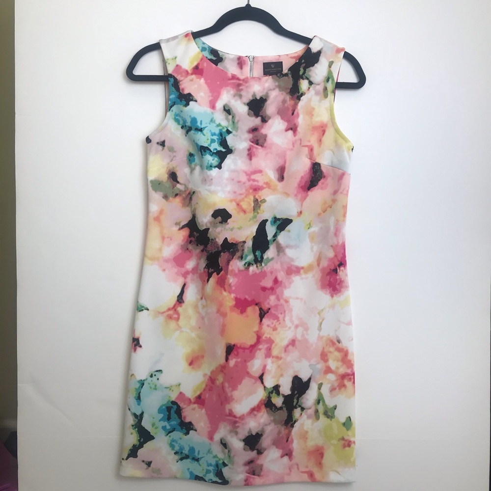 Worthington Sleeveless Watercolor Sheath Dress